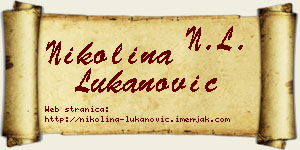 Nikolina Lukanović vizit kartica